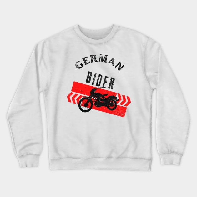 Motorcycle Vintage German Biker Crewneck Sweatshirt by Foxxy Merch